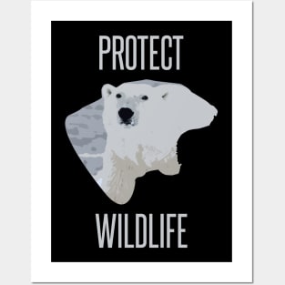 Protect wildlife - polar bear design Posters and Art